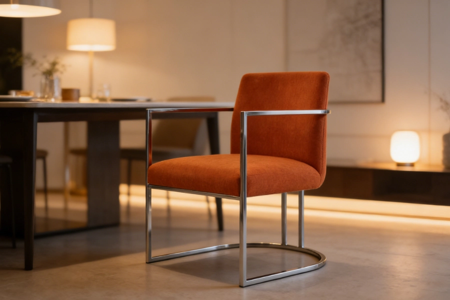 Arc Silver Orange Chair