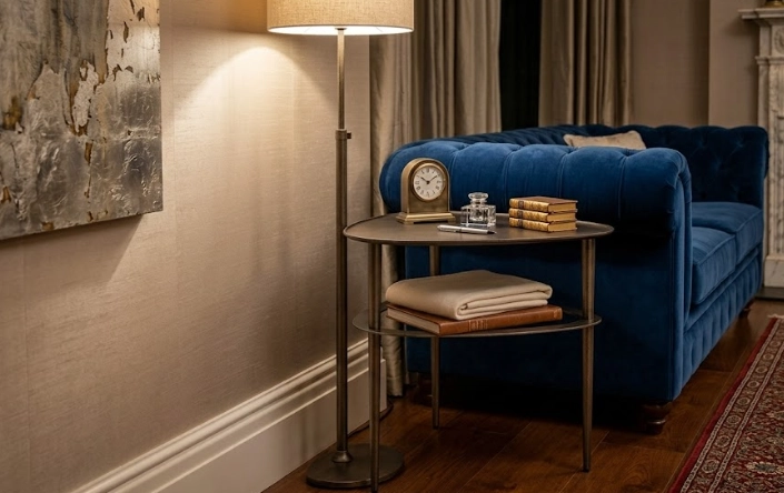 Side table for a luxury living room